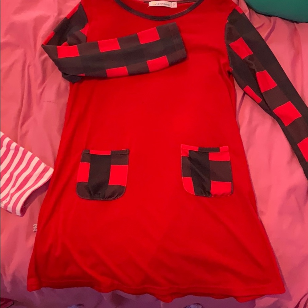 Girls Buffalo plaid dress